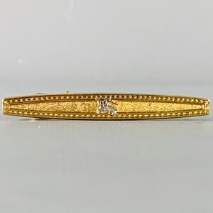 BURBERRY Vintage Gold Silver Horse Logo Metal Tie Clip